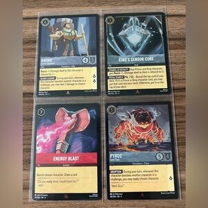 Disney Lorcana Set of 4 Foil Rare Cards